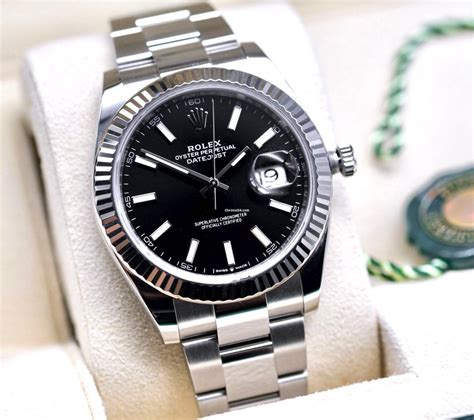 black dial rolex for sale|rolex datejust 41 black dial.